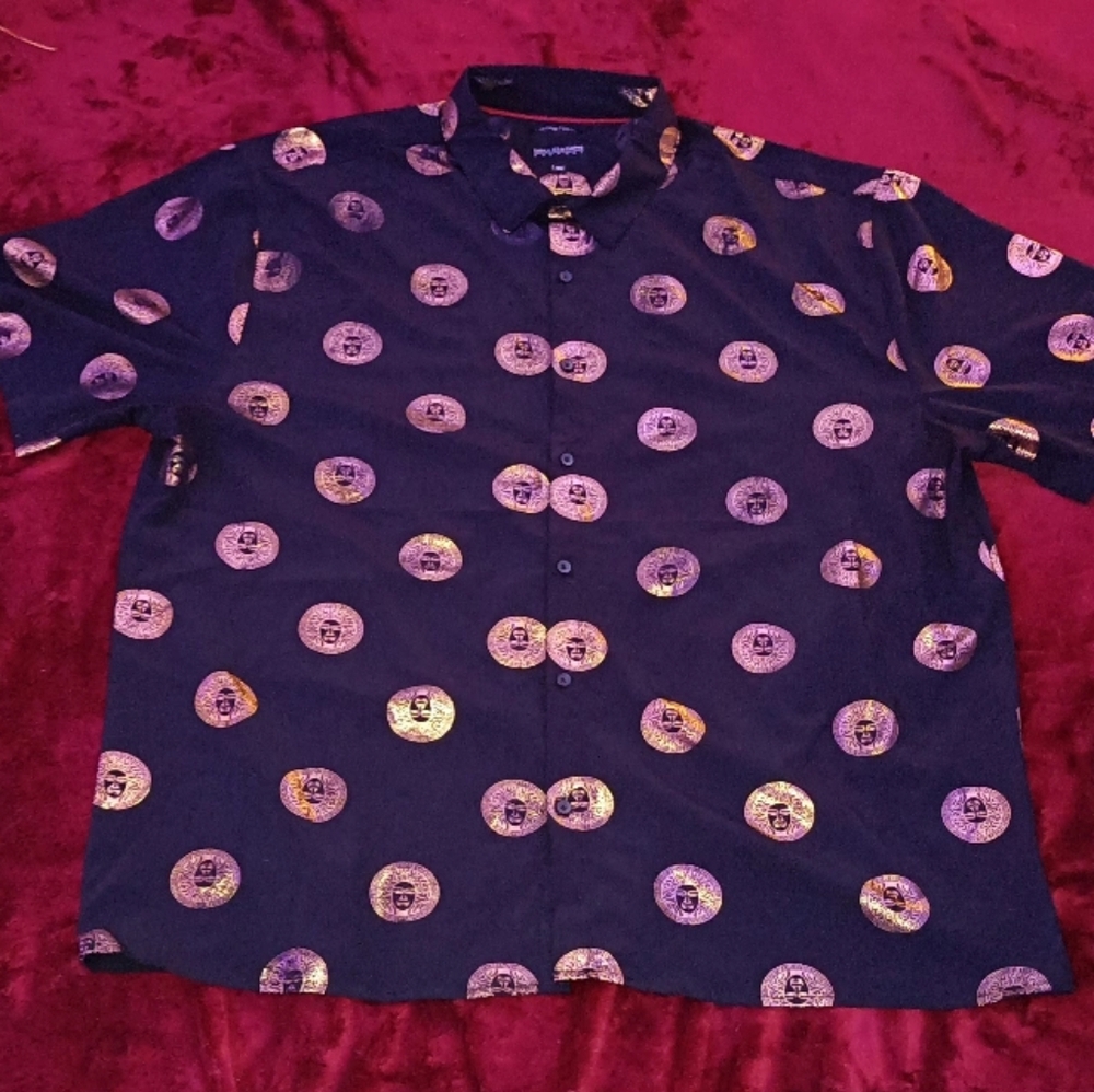 Men's Black Stretch Drill Clothing Company Button Down Medusa Shirt